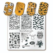BeautyBigBang 6*6 см квадратный ногтей штамповки пластины кружева цветок животный узор дизайн ногтей штамп шаблон изображения пластины трафареты