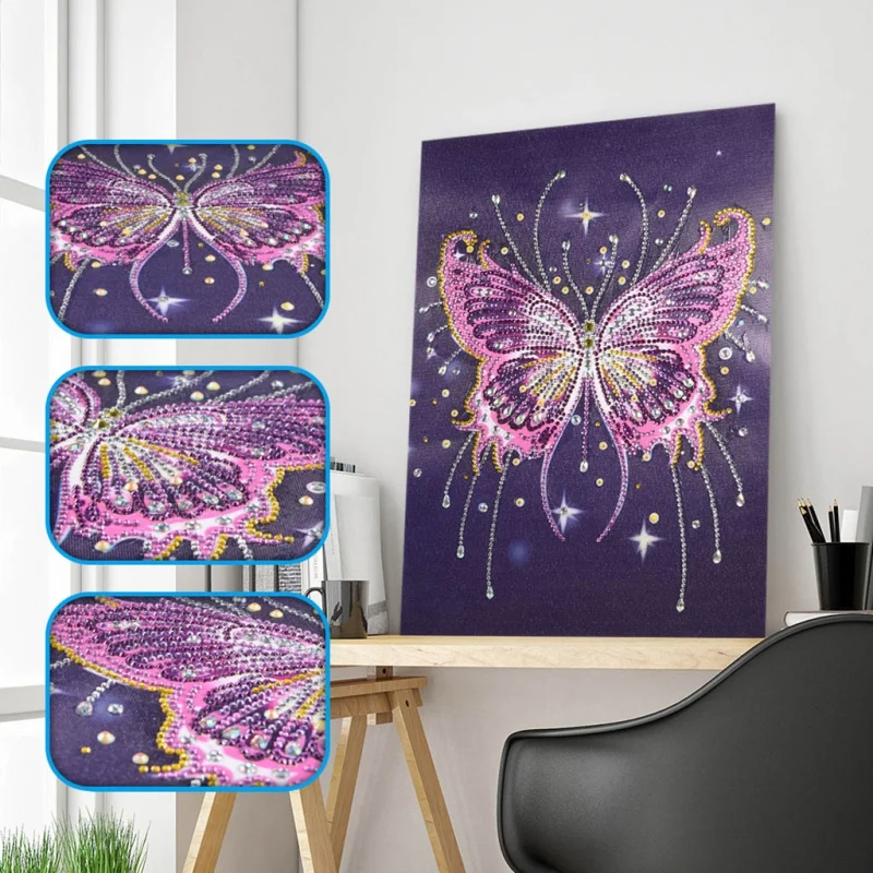 

Art Special Diamond Modeling Butterfly Painting Modern DIY 5D Model Part Cross Stitch Crystal Drill Living Room Decorative Paint