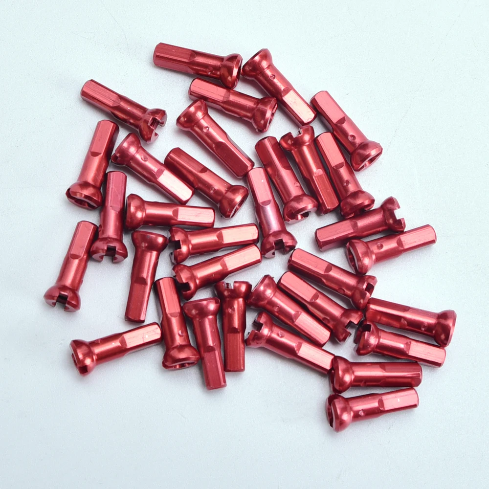 SAPIM SECURE LOCK NIPPLES EXTERNAL BLACK RED 14G 12/14MM ALUMINIUM ALLOY BLACK bike spokes nipples