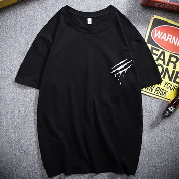 

Men Summer T- shirt Print Male Print Slim Fit Short Sleeve Tshirt For Male O-Neck 2020 Casual loose letter new streetwear