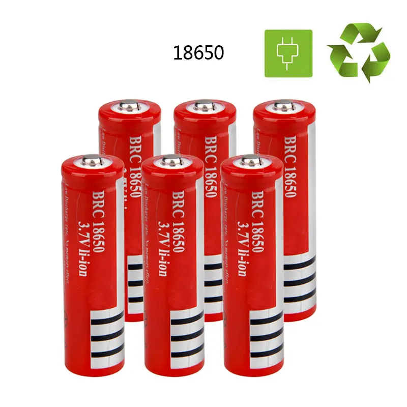 Красный 18650BY Аккумулятор Перезаряжаемый 3,7 V 18650 3000mAh литий-ионный аккумулятор для камеры фонарика