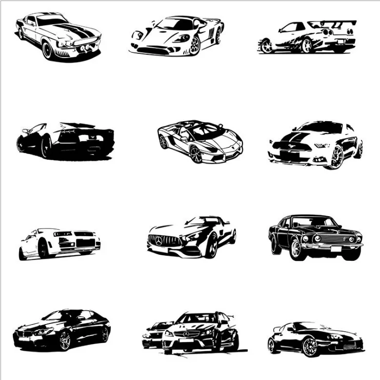 Ретро всемирно известная Спортивная Роскошная Автомобильная наклейка магнитный