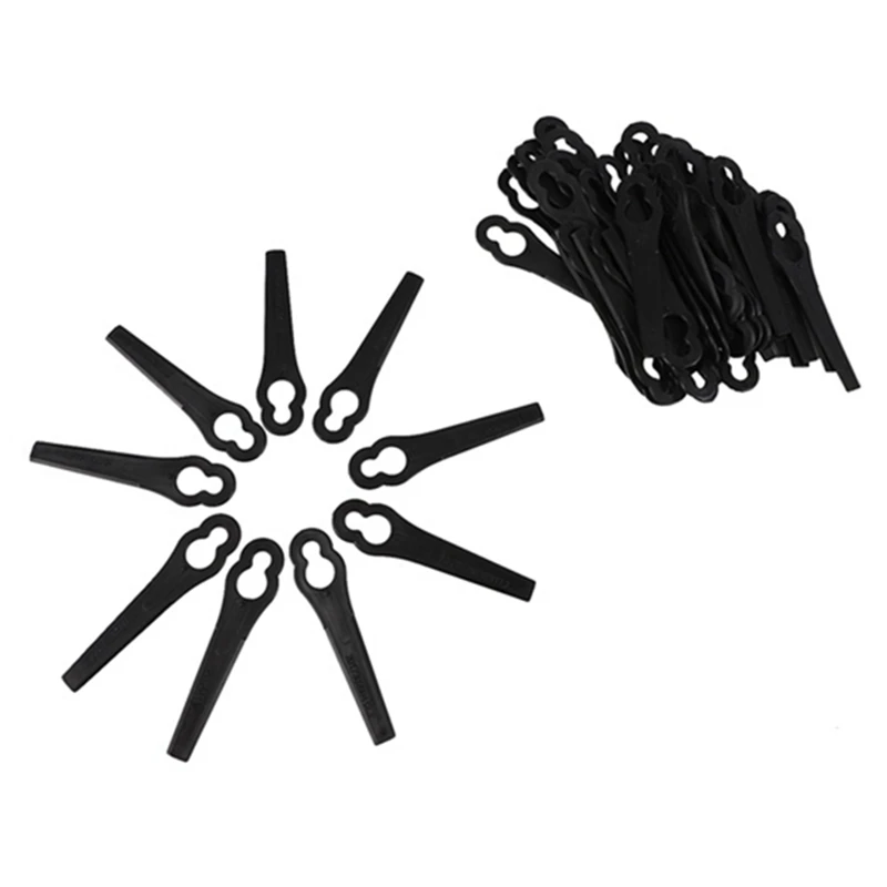 

100 Pcs Plastic Replacement Grass Trimmer Blade, Suitable for Plastic Grass Trimmer Blade Cordless Grass Trimmer(Black)