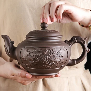 Yixing Purple Sand Teapot – Large Capacity Plum Blossom Ceramic Pot 1