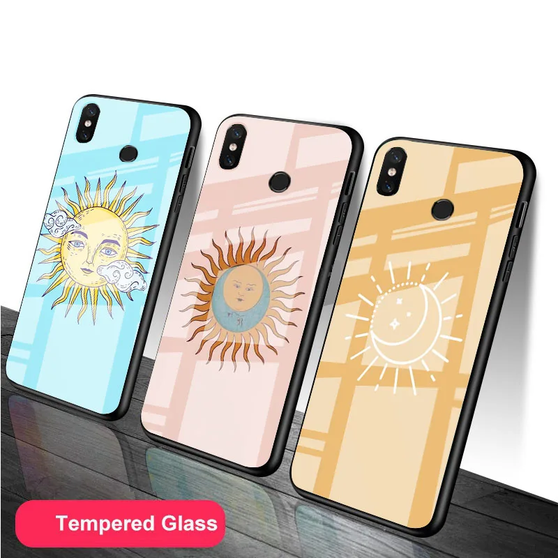 Tangled princess sun moon Tempered Glass Phone Case For Redmi Note 5 6 7 8 9 Pro Note8T Note9S Redmi8 Cover Shell | Мобильные