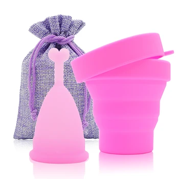 

New Reusable Medical Grade Silicone S/L Size Feminine Hygiene Product Menstrual Cup For Women Lady Menstruation Sterilizer Cup