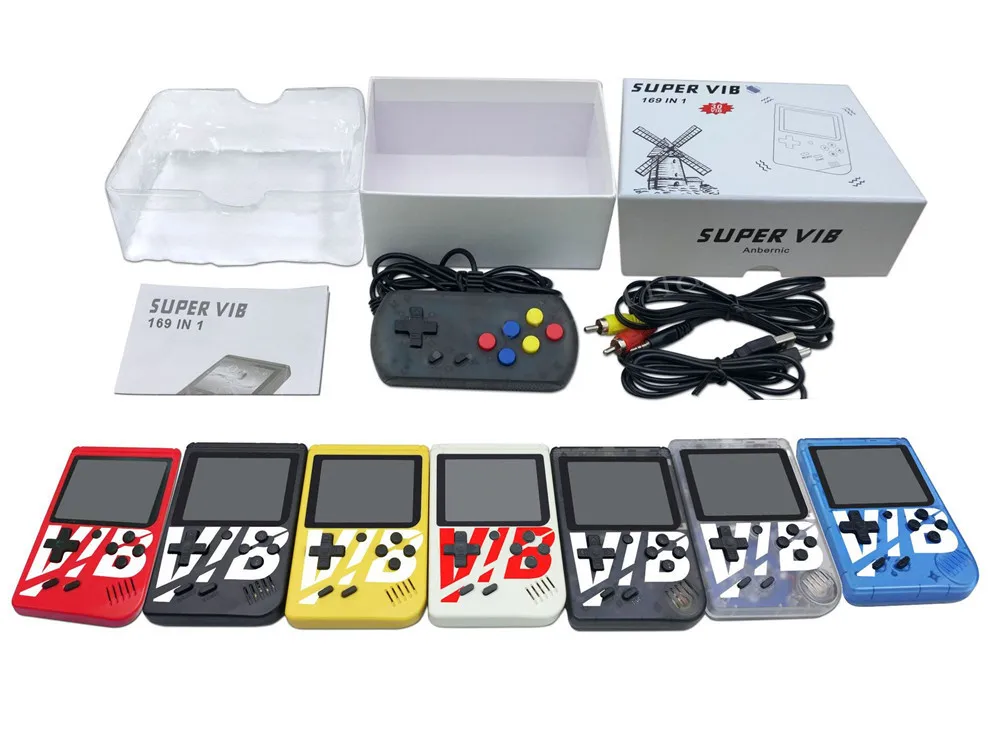 Миниатюрный крючок для рыбалки супер VIB видео игровая консоль вибрирующий портативный игровой плеер построенный 161 игр с 30 вибрирующими играми