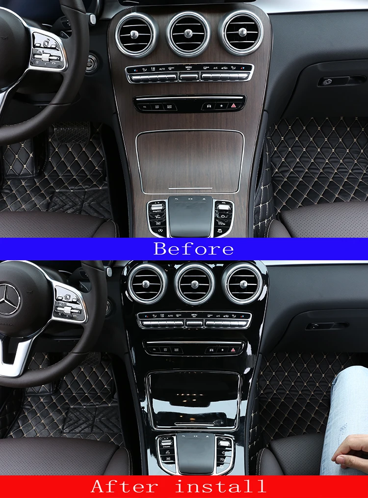 Cliettilw Set di 12 coperture adesive per Mercedes GLC X253 2015 2016 & C Classe W205 2014 2015 argento ABS Cliettilw Set di 12 coperture adesive per Mercedes GLC X253 2015 2016 & C Classe W205 2014 2015 argento ABS