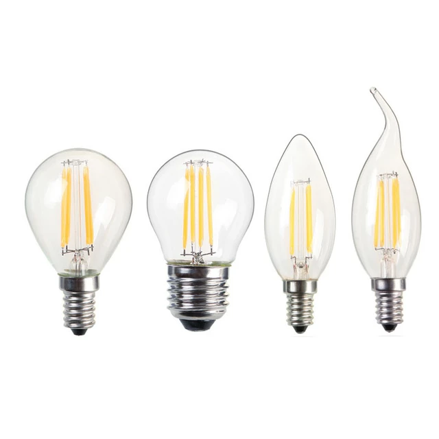 Ampoule LED à filament E14 220V 4W 8W 12W C35 C35L, ciaprès