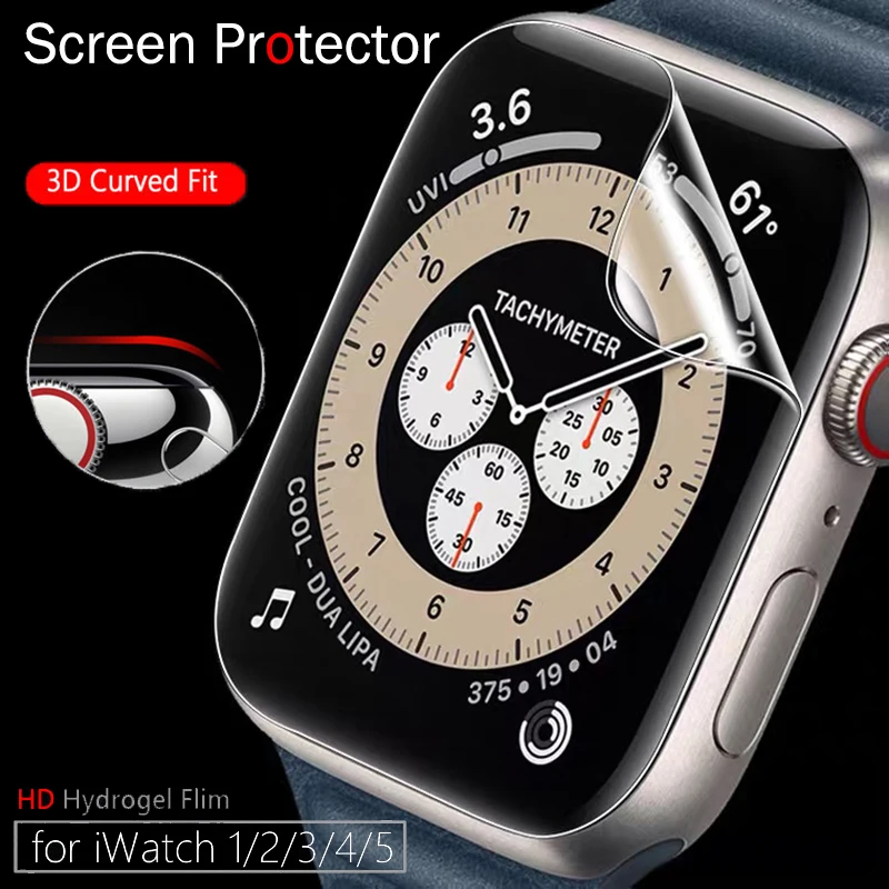 Protector de pantalla claro película protectora completa para IWatch serie 4 5 6 40MM 44MM para Apple Watch iPhone 6 3 2 1 38MM 42MM cubierta de la Caja