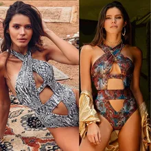 Женская одежда для плавания, цельный купальный костюм со змеиным принтом, сексуальный женский купальный костюм с дырочками, купальный костюм с пуш-ап, боди, пляжная одежда