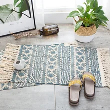 Богемный ретро-ковер для дивана, гостиной, спальни, ковер из хлопка и льна, ручная работа, кисточки, кофейные скатерти, украшение для дома