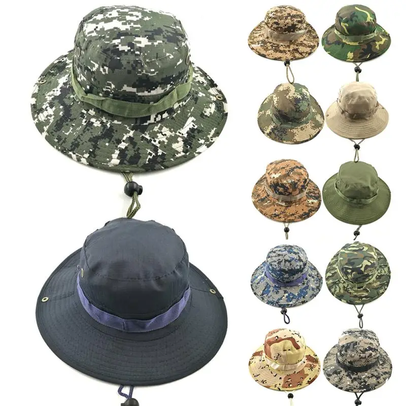 

Bucket Hat Hunting Fishing Outdoor Cap Wide Brim Military Unisex Sun Hats Airsoft Camouflage Hunting Sunshine Hat Outdoor