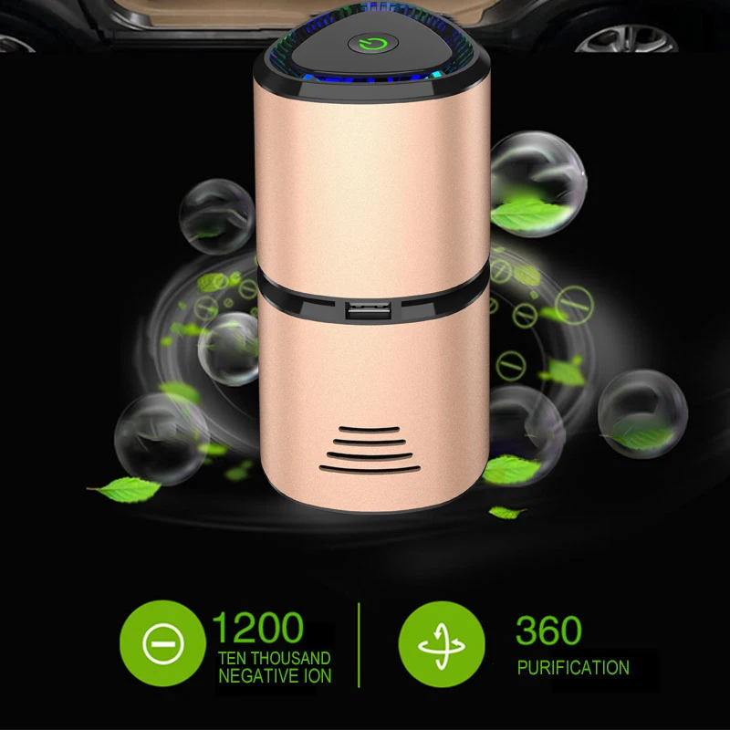 Auto Air Purifier Aroma Diffuser Humidifier Air Purifier Portable Universal Ionic Cleaner USB for Oxygen Bar Anion Home Car