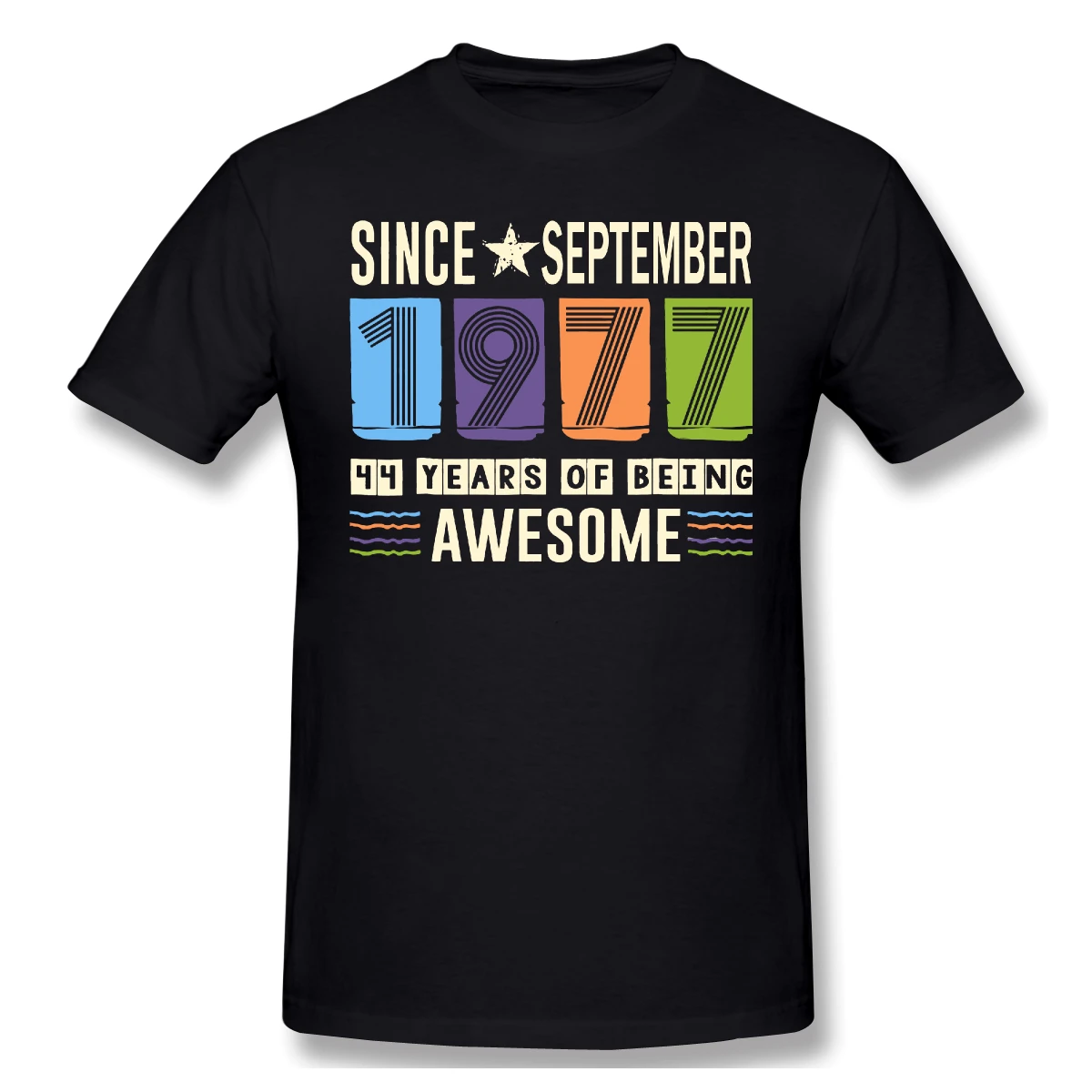 Awesome с сентября 1977 44 лет подарок на день рождения для девочек Футболка уличная