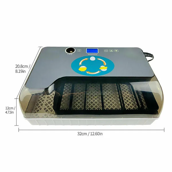 

Egg Incubator Digital Fully Automatic 12 Eggs Poultry Hatcher for Chickens Ducks DNJ998