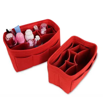 

Travel Storage Bag Multifunction High Capacity Women Felt Insert Bag Cosmetic Bags Portable Handbag Lazy Mummy Bag