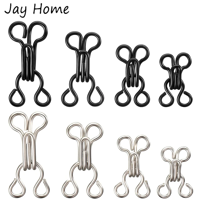 30 Sets Hook and Eye Closures - Sewing DIY, Bra Hooks Replacement