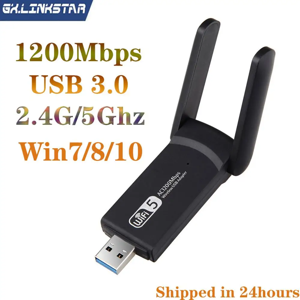 

1200Mbps Mini USB 3.0 Wireless Dual Band 2.4G&5G WiFi Ethernet Adapter 802.11ac Wlan Network Card For Laptop Desktop