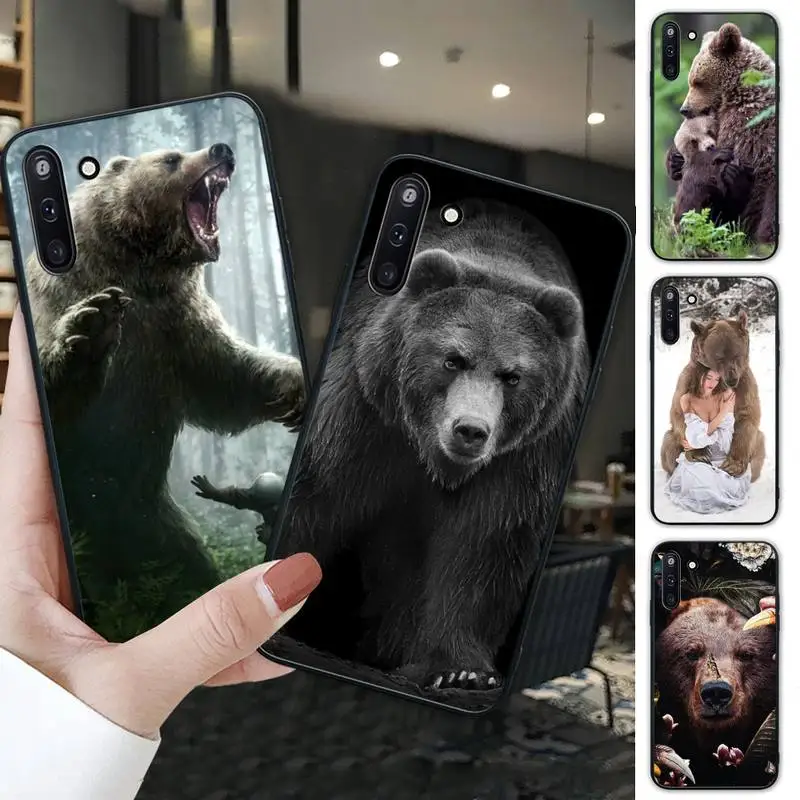Brown Black Bear Silicone Cover Case For Samsung Galaxy J2 J3 J4 Plus J5 Prime J7 2016 J6 Note 5 8 9 10 Funda | Мобильные телефоны