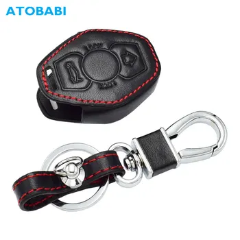 

Real Leather Car Key Cover For BMW X3 X5 Z3 Z4 3 5 7 Series E38 E39 E46 E83 M5 325i Remote Fob Protector Case Auto Accessories