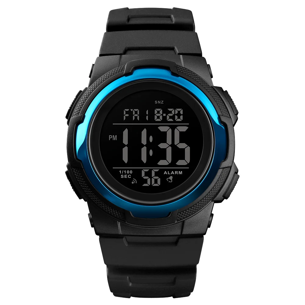 LIGHET BLUE SKMEI 1423, уличные спортивные часы, роскошный бренд, модные многофункциональные секундомеры, Двойное время, 5 бар, водонепроницаемые часы, мужские цифровые часы - Цвет: LIGHET BLUE