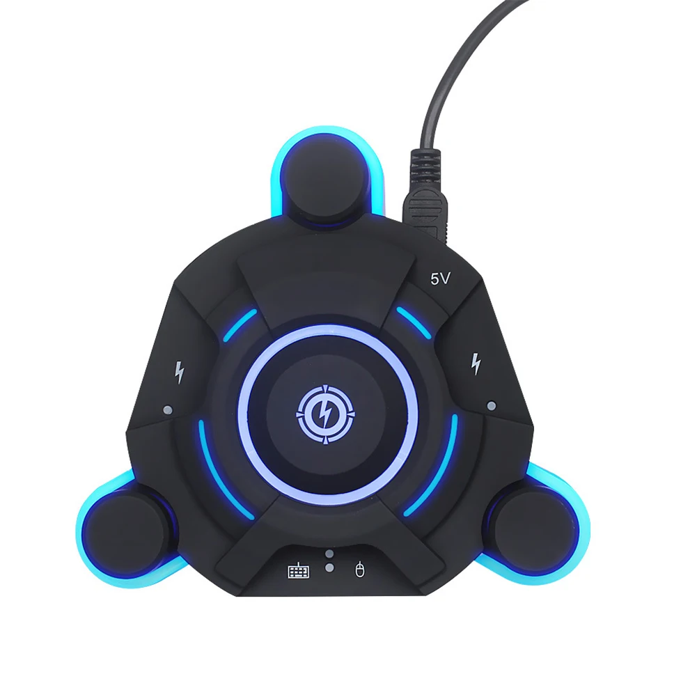 Черный Bluetooth игровая клавиатура мышь конвертер игровой адаптер для системы IOS Android - Цвет: Черный