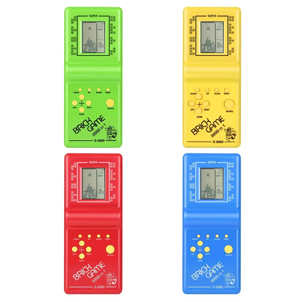 Классический тетрис Ручной ЖК-электронная игра игрушки забавная кирпичная игра загадка портативная игровая консоль случайный цвет