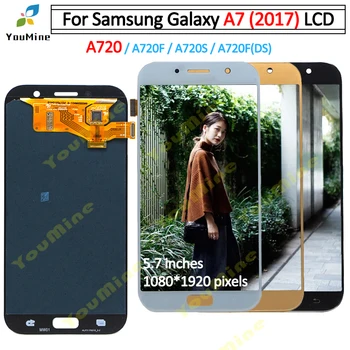

For SAMSUNG GALAXY A7 2017 A720 LCD Display Touch Screen Digitizer A720F A720S Assembly Replacement For SAMSUNG A720 LCD