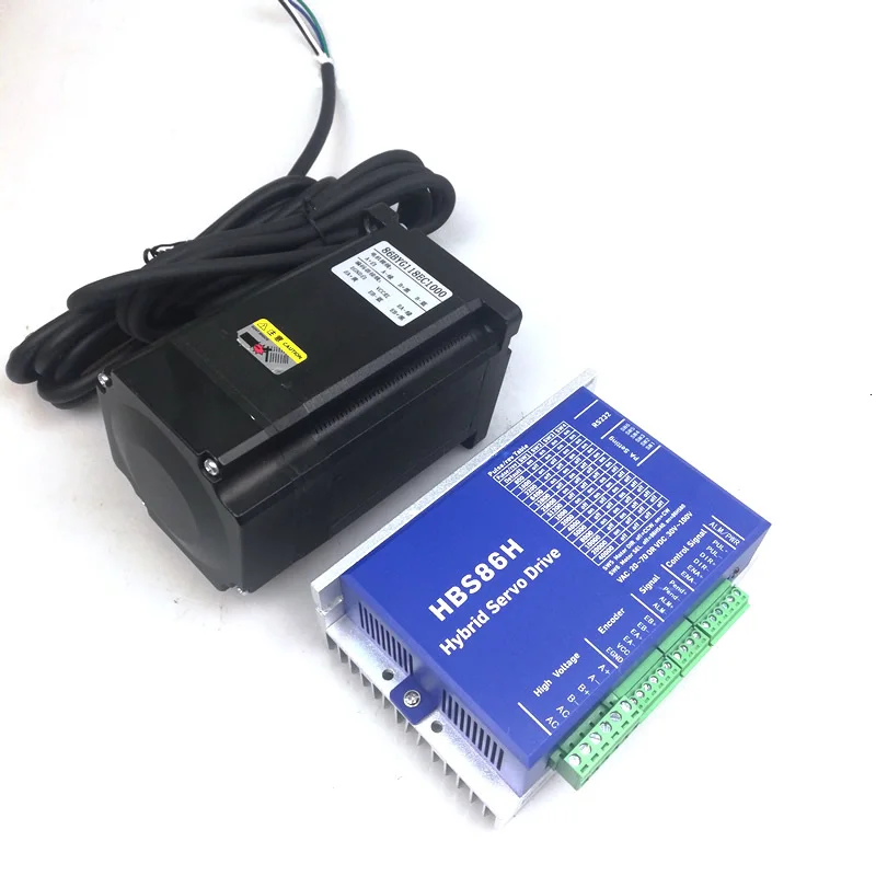 86BYGE118EC1000+ HBS86H замкнутый контур шаговый системы 8.5N.m Nema 34 Гибридный замкнутый контур 2-фазный шаговый двигатель