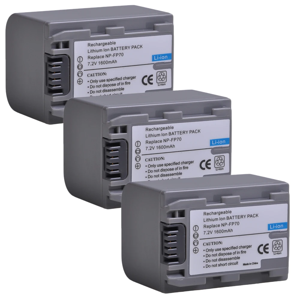 Batteria E Caricatore Doppio NP-FM70 Compatibile Sony - 2 Batterie Litio 3400mAh E Caricatore USB Per DCR-PC115/PC120 - Foto 5