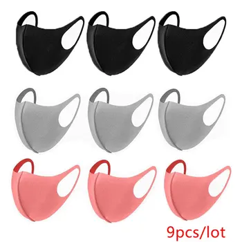 

WECAN 9Pc Sponge Mouth Face Mask mascaras Washable Dustproof Reusable anti-pollen Face Mask for Adult Child Kids mascarillas
