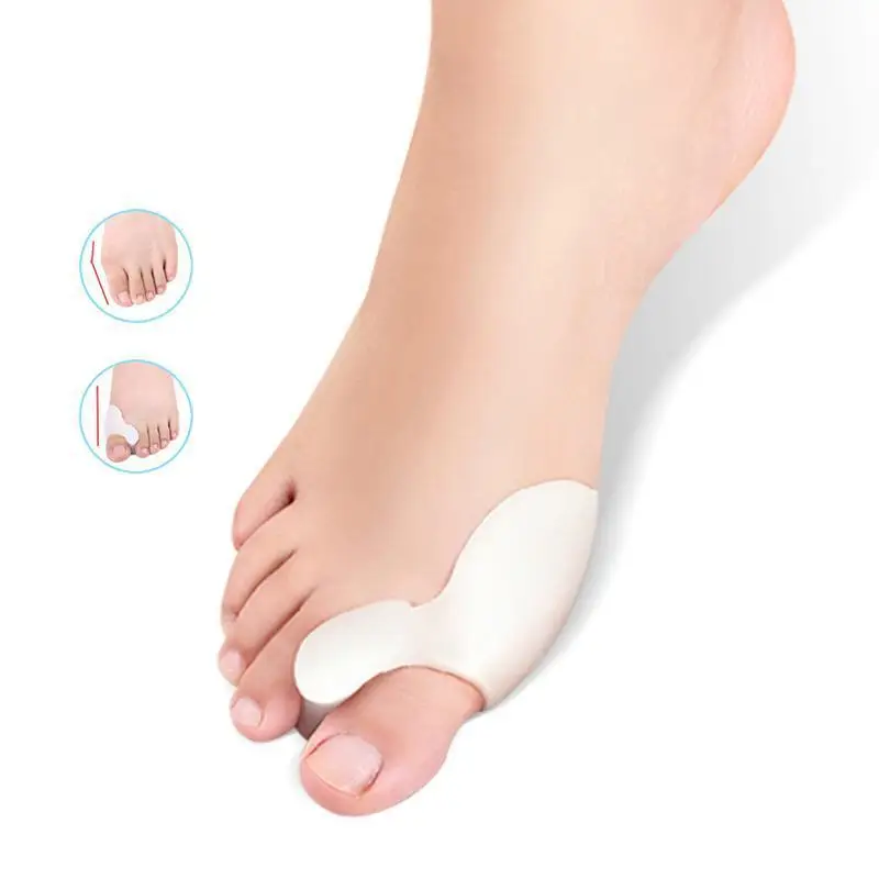 2pcs=1Pair Gel Foot Care Tool Bunion Corrector Bone Big Toe Protector Hallux Valgus Straightener Toe Spreader Pedicure