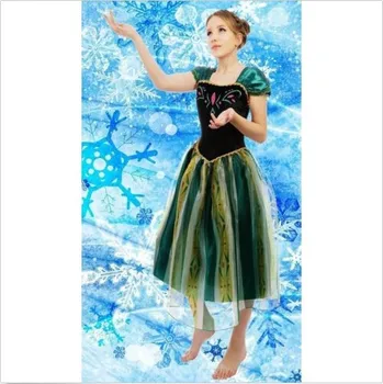 

New Elsa&Anna Birthday Fashion Ice Snow Queen Party Costume Cosplay Dress Adult Girls Snow White Princess clothes