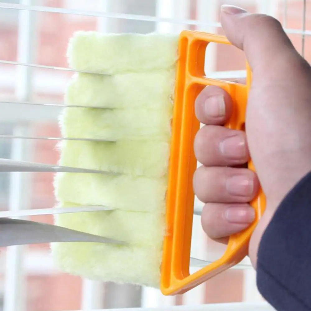 

Useful Microfiber Window Cleaning Brush Air Conditioner Duster Cleaner with Washable Venetian Blind Blade Cleaning Cloth Mini