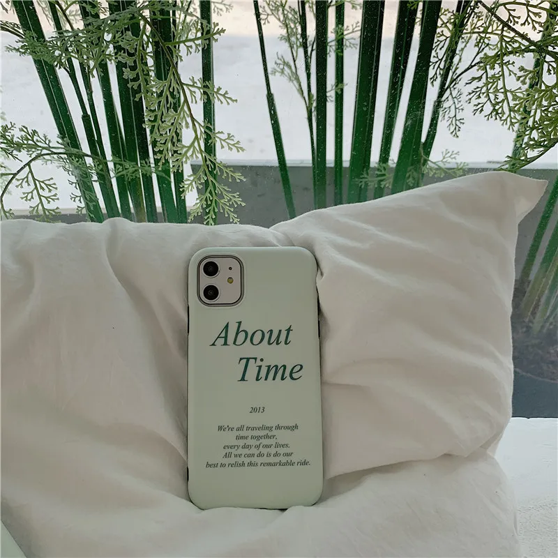 Ins с простым текстом бобы зеленый чехол для телефона для iPhone 11 11Pro MAX X XS XR XS MAX 6s 6 7 8plus высокое качество IMD чехол для телефона