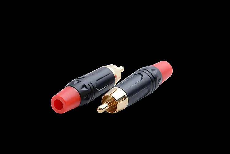 RCA штекер Профессиональный RCA позолоченная проволока Соединительный кабель RCA штекер адаптер конвертер для динамика Аудио