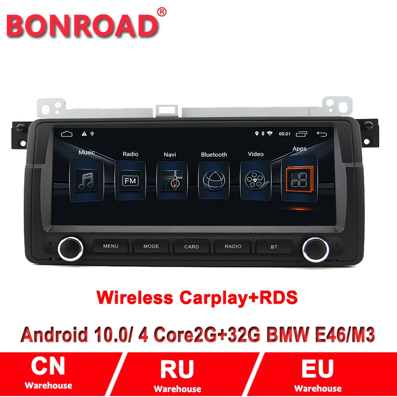 Bonroad 8 'ɺndroid 10 0 Full Touch автомобильный видеоплеер для BMW E46 с CANBUS Радио Rds GPS