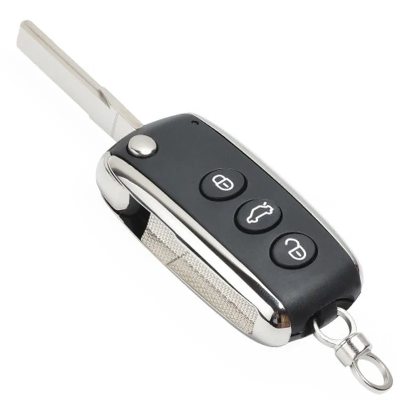 Kein Logo, 3-Tasten-Falt-Flip-Fernbedienung, Auto-Autoschlüssel-Shell-Hülle für Bentley Mulsanne Hurtling GT Flying Spur Continental Fob – Detail 2