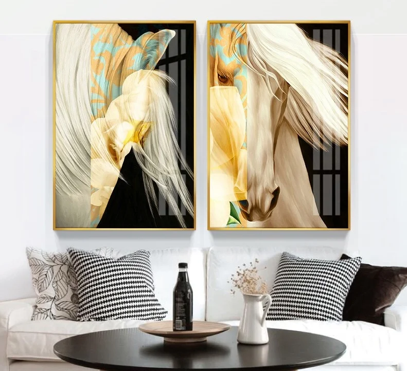 

Abstract Oil Painting Print on Canvas Animal Horse Print Picture Canvas Painting Wall Art Picture Painting for Home Decor