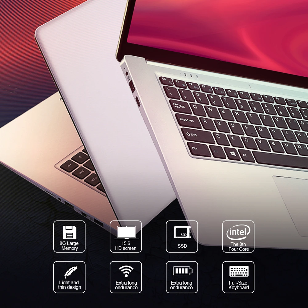 T-bao X8S 15,6 дюймовый ультратонкий ноутбук 1080P ips Core i3 8G память 256G SSD портативный компьютер для офиса и игры
