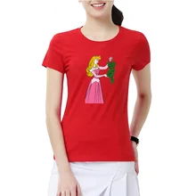 

New 2021 T Shirt Women Cartoon Disney Princess Printing Christmas Tops Tee Ladies T-shirts Harajuku Short Sleeve Tshirt Female