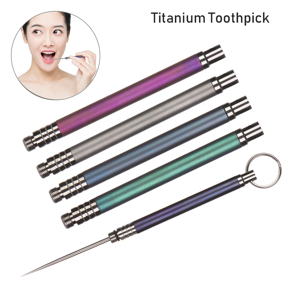 1 шт. переносной титановый сплав зубочистка Ушная ложка бутылка