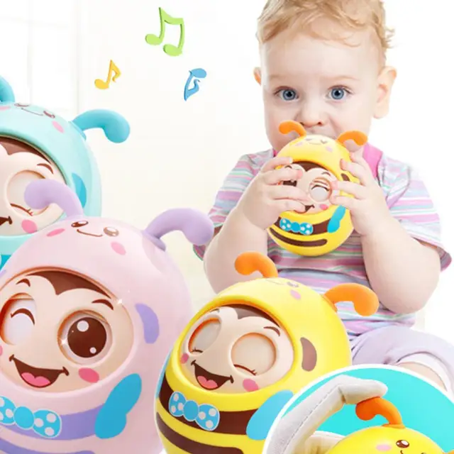 Cartoon Baby Tumbler Toy Wink Design Educational Cute Tumbler Roly-poly Toy for Child 1