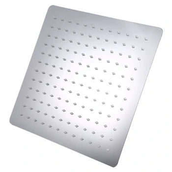 

Shower Head Square Stainless Steel Ultra-Thin Shower Nozzle Rainfall Bathroom Family Pack Wall-Mount Top Roof