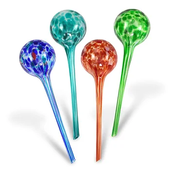 

Indoor Plant Watering Globes | Automatic Self Water Bulbs | Aqua Water Globe | Decorative Hand-Blown Glass | 4Pc Deluxe Set (Lar