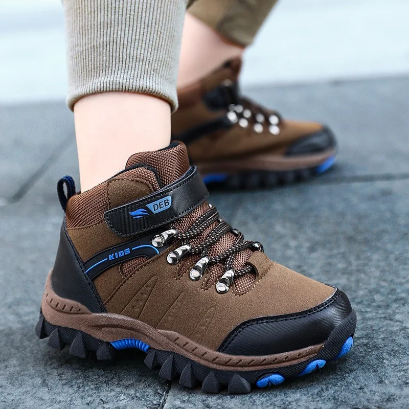 

BOY'S Cotton-padded Shoes Brushed And Thick Anti-slip 10 Big Boy 12 Sports Young STUDENT'S Winter Outdoor Mountain Climbing Wint