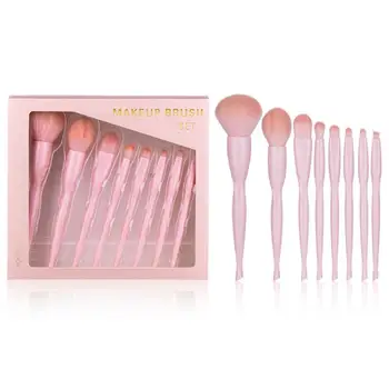 

8Pcs Makeup Brushes Set With Gift Box Pink Handle Foundation Concealer Blusher Makeup Brush Soft Synthetic Hair Cosmetic Tools