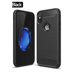 Ultra - Thin Silicone Carbon Fiber Case in Rubber Finish - iPhone X Xs (Black)