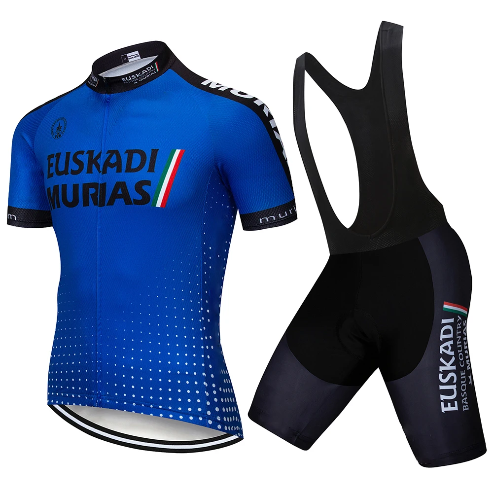 TEAM EUSKADI Cycling Jersey Set Orange 20D Bike Shorts Sets Mens cycling suit cycling jersey set
